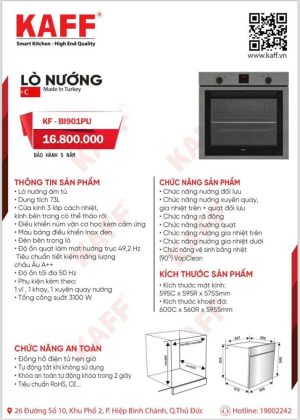 z4963381578154 b9877b9bf733f4882e3ef94bcd527e50 - LÒ NƯỚNG KAFF KF-BI901PU