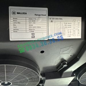 z5120322270007 6976f91dd57417ac0b46b3b8b3cc78f6 1 1 - Máy hút khói, khử mùi Malloca H342.7 TC
