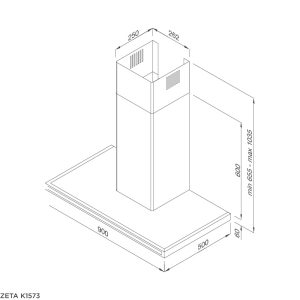 zeta k1573 1 - Máy hút khói khử mùi ZETA K1573