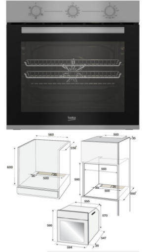 zsvxxcbgdh - Lò nướng âm tủ Beko BBXIF22100S