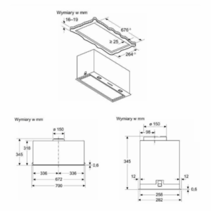 Máy Hút Mùi Âm Trần Bosch DLN78PC60 Seri 8 70cm