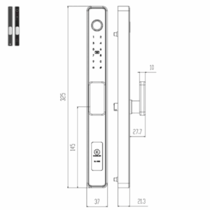 khoa van tay kassler kl 599i app remote 1 - Khóa vân tay cửa nhôm Kassler KL-599I APP, REMOTE tiêu chuẩn Đức