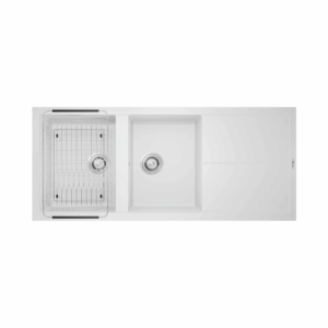 Chậu rửa bát Konox LIVELLO SMART 1160 White Silver