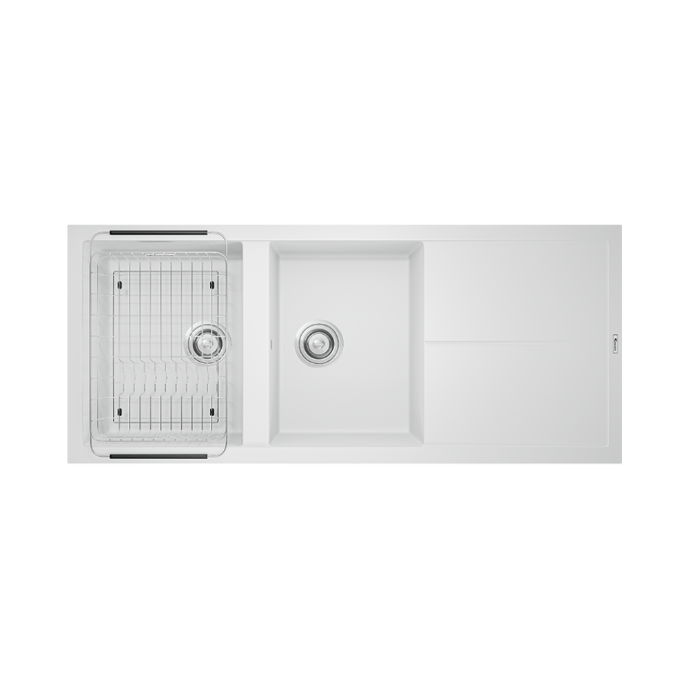 Chau rua bat Konox LIVELLO SMART 1160 White Silver - Chậu rửa bát Konox LIVELLO SMART 1160 White Silver Chậu rửa bát Konox LIVELLO SMART 1160 White Silver