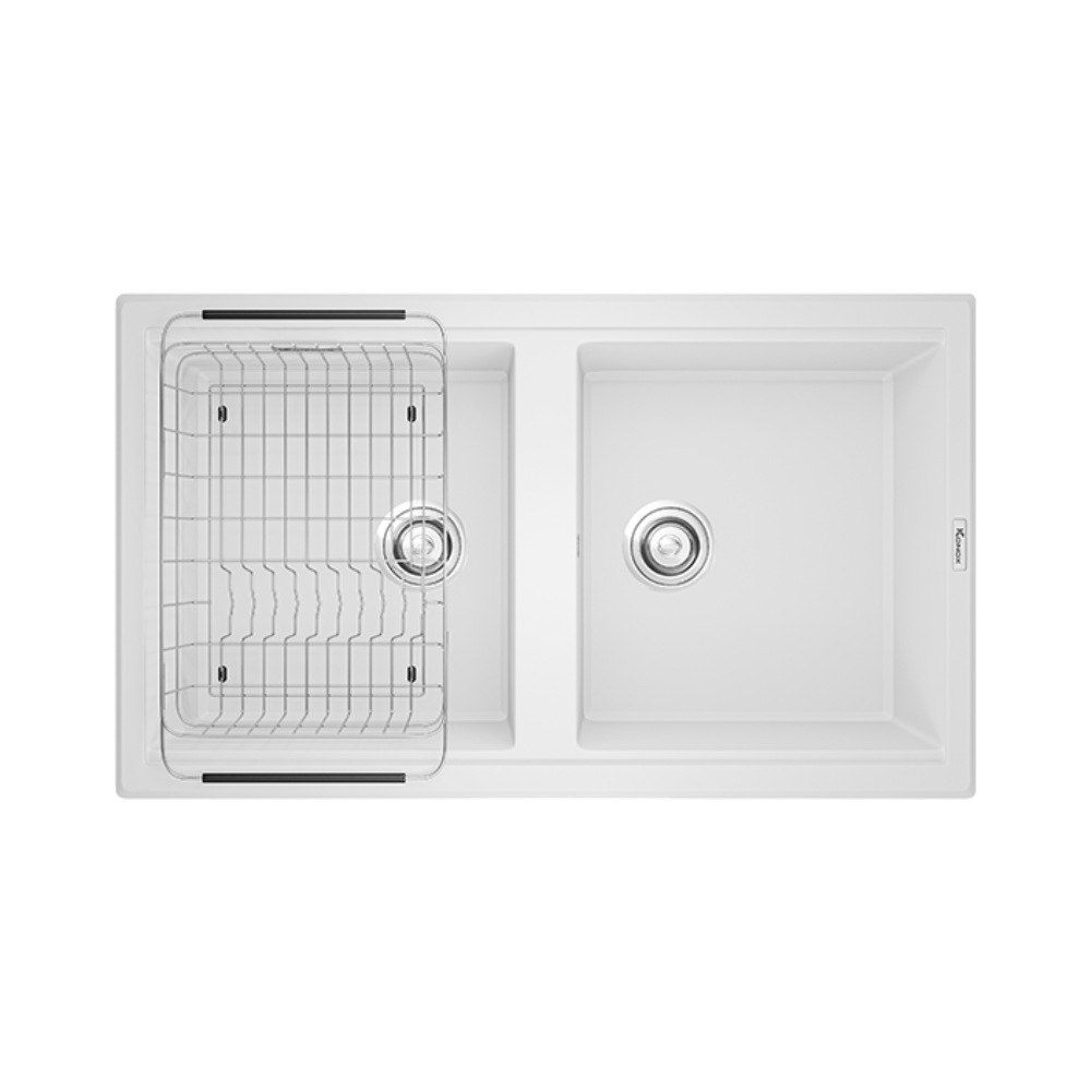 Chau rua bat Konox PHOENIX SMART 860 White Silver - Chậu rửa bát Konox PHOENIX SMART 860 White Silver Chậu rửa bát Konox PHOENIX SMART 860 White Silver