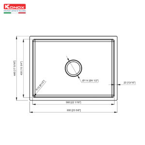 Chậu rửa bát Konox KN6044SU DEKOR