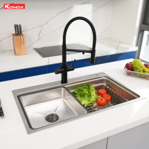 chau rua bat 1 ho chong xuoc Konox KN8048TS Dekor 3 - Chậu rửa bát KONOX KN8048TS DEKOR