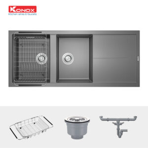 Chậu rửa bát Konox LIVELLO SMART 1160 Grey