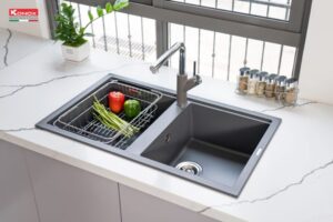 chau rua bat da granite konox phoenix mau xam 4 1024x684 1 - Chậu rửa bát Konox PHOENIX SMART 860 Grey Chậu rửa bát Konox PHOENIX SMART 860 Grey