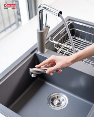 chau rua bat da granite konox phoenix mau xam 7 819x1024 1 - Chậu rửa bát Konox PHOENIX SMART 860 Grey Chậu rửa bát Konox PHOENIX SMART 860 Grey