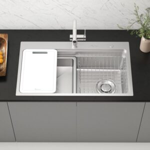 phoi canh chau rua bat 1 ho Konox KN8048TS Dekor 1 rotated 1 - Chậu rửa bát KONOX KN8048TS DEKOR