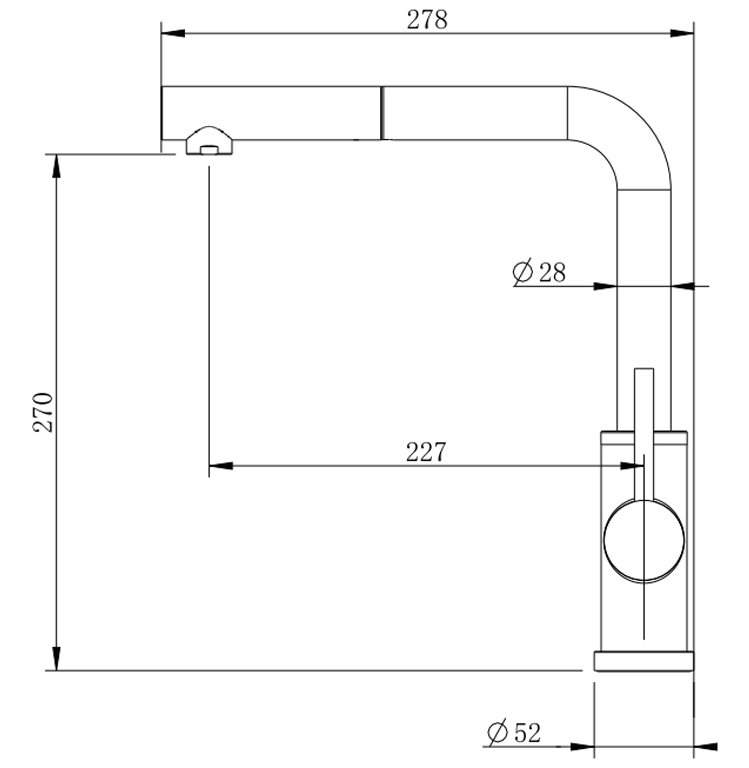 kich thuoc voi rua nong lanh day rut grandx gxf02 dual spray - VÒI RỬA BÁT NÓNG LẠNH DÂY RÚT GRANDX GXF02 Dual Spray VÒI RỬA BÁT NÓNG LẠNH DÂY RÚT GRANDX GXF02 Dual Spray