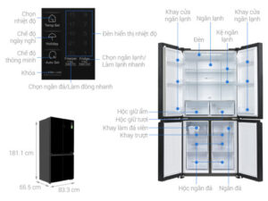 AQR M536XAGB 533x400 1 - TỦ LẠNH AQUA INVERTER 469 LÍT AQR-M536XA(GB)