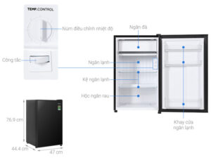 tu lanh aqua 90 lit aqr d100fa bs note 1 768x576 1 - TỦ LẠNH AQUA 90 LÍT AQR-D100FA(BS)