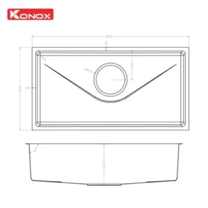 Chậu rửa bát phong cách Nhật bề mặt mịn Tari 800SM