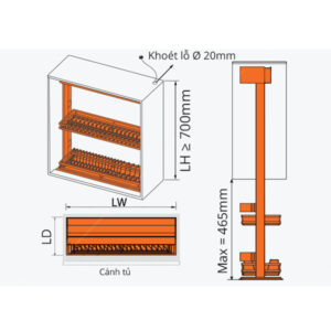 GIÁ BÁT ĐĨA NÂNG HẠ GARIS GL06.9XT