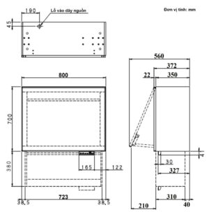 Giá bát đĩa nâng hạ điện Nhật Bản có sấy khô GARIS ML06.80HK