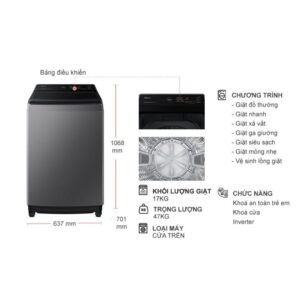 Máy giặt Samsung Inverter 17 kg WA17CG6442BDSV
