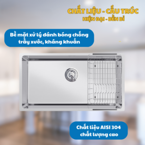 5 STELO 780U 1 - CHẬU RỬA BÁT KONOX TURKEY SINK STELO 780U