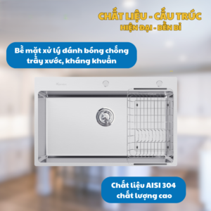 5 STELO 790 1 - CHẬU RỬA BÁT KONOX TURKEY SINK STELO 790