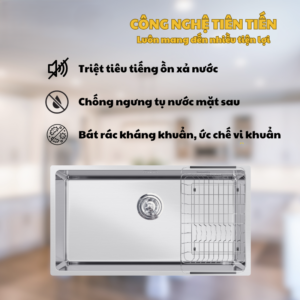 6 STELO 780U 1 - CHẬU RỬA BÁT KONOX TURKEY SINK STELO 780U