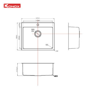 Ban ve Neron 600T 1 - CHẬU RỬA BÁT KONOX TURKEY SINK NERON 600T