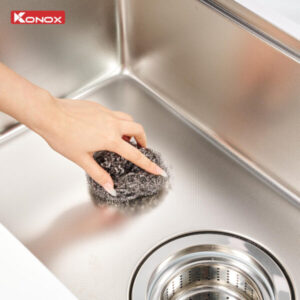 be mat chau rua bat 1 ho chong xuoc Konox Dekor 8044SU 600x600 2 - CHẬU RỬA BÁT KONOX WORKSTATION SINK DEKOR KN8044SU