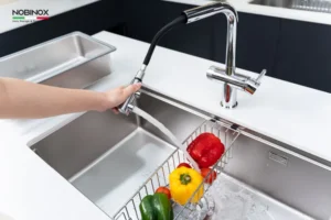 VÒI RỬA BÁT DÂY RÚT 3 ĐƯỜNG NƯỚC NOBINOX MIRA NX333