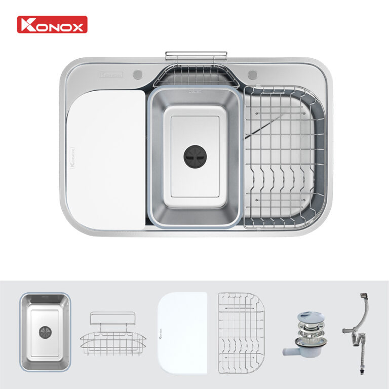 phu kien chau rua bat 1 ho chong xuoc Konox Tari Smart 7851 1 768x768 1 - Chậu rửa bát phong cách Nhật chống xước Konox Tari Smart 7851 Chậu rửa bát phong cách Nhật chống xước Konox Tari Smart 7851